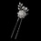 Elegance by Carbonneau Pin-10347-S-Clear Silver Clear Rhinestone Flower Pin 10347