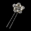 Elegance by Carbonneau Pin-1125 Silver Clear Pin 1125