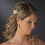 Elegance by Carbonneau Pin-1129-Silver-Pearl Silver Floral Vine Bridal Hair Pin 1129 Diamond White