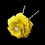 Elegance by Carbonneau Pin-900-Yellow Yellow Glitter Crystal Bridal Hair Pin 900