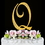 Elegance by Carbonneau Q-Sparkle-Gold Sparkle ~ Swarovski Crystal Wedding Cake Topper ~ Gold Letter Q