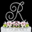 Elegance by Carbonneau R-Renaissance-Silver Renaissance ~ Swarovski Crystal Wedding Cake Topper ~ Silver Letter R