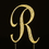 Elegance by Carbonneau R-Sparkle-Gold Sparkle ~ Swarovski Crystal Wedding Cake Topper ~ Gold Letter R