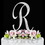 Elegance by Carbonneau R-Sparkle-Silver Sparkle ~ Swarovski Crystal Wedding Cake Topper ~ Silver Letter R