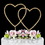 Elegance by Carbonneau Renaissance-Double-Heart-Gold Renaissance ~ Swarovski Crystal Wedding Cake Topper ~ Double Gold Heart