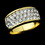 Elegance by Carbonneau Ring-0033 Exquisite Gold Clear Pave Crystal Band Ring 0033