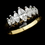 Elegance by Carbonneau Ring-0366-Gold Classy Gold Clear Marquise CZ Ring 0366