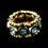 Elegance by Carbonneau Ring-464-Aqua Gold Aqua Stretch Ring 464