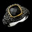 Elegance by Carbonneau Ring-5635-Black Fabulous Designer Inspired Silver Black CZ Ring 5635