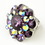 Elegance by Carbonneau Ring-9-S-Amethyst-AB Silver Amethyst & AB Crystal Flower Bridal Ring 9