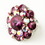 Elegance by Carbonneau Ring-9-S-Fuchsia-AB Silver Fuchsia Pink & AB Crystal Flower Bridal Ring 9