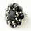 Elegance by Carbonneau Ring-9-S-Smoked Silver Smoked & Black Crystal Flower Bridal Ring 9