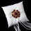 Elegance by Carbonneau RP-90-Brooch-8779 Ring Pillow 90 with Crystal & Rhinestone Floral Brooch 8779