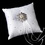 Elegance by Carbonneau RP-92-Brooch-38-A-Pearl Ring Pillow 92 with Antique Silver Vintage Floral Crystal & Pearl Brooch 38