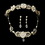 Elegance by Carbonneau Set-NE7804-HP7844- Swarovski Crystal & Freshwater Pearl Bridal Jewelry & Tiara Set (Gold or Silver)