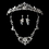 Elegance by Carbonneau Set-NE8312-HP8312 Vintage Necklace Earring & Tiara Clear Crystal Set NE 8312 & HP 8312