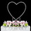 Elegance by Carbonneau Single-Heart-Renaissance-Silver Renaissance ~ Swarovski Crystal Wedding Cake Topper ~ Single Silver Heart