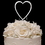 Elegance by Carbonneau Single-Large-Heart-Sparkle-Silver Sparkle ~ Swarovski Crystal Wedding Cake Topper ~ Single Large Silver Heart