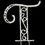 Elegance by Carbonneau T-Roman Romanesque ~ Swarovski Crystal Wedding Cake Topper ~ Letter T