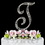 Elegance by Carbonneau T-Vintage Vintage ~ Swarovski Crystal Wedding Cake Topper ~ Letter T