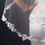 Elegance by Carbonneau V-1042-1F Single Layer Fingertip Length Bridal Veil Embroidered Floral Flowers Leaves with Pearls V 1042 1F