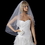 Elegance by Carbonneau V-131-E Bridal Wedding Double Layer Elbow Beaded Edge Veil 131