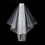 Elegance by Carbonneau V-139E-White Veil 139E White - 2 Layer Elbow Length w/Crystals (25" x 30" Long) Box 827