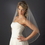 Elegance by Carbonneau V-1834 Single Layer Fingertip Length Bridal Wedding Veil with Pearl & Beaded Edge 1834