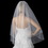 Elegance by Carbonneau V-2103 Bridal Wedding Double Layer Fingertip Length, Crystal Accents Veil 2103
