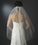 Elegance by Carbonneau V-2221 Bridal Wedding Single Layer Fingertip Length, Tiny Rhinestones Cut Edge Veil 2221