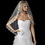 Elegance by Carbonneau V-591-1E Intricate Single Layer Veil with Flower Embroidery Edge in Elbow Length 591 (Ivory White or Rum Pink)