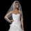 Elegance by Carbonneau V-595 Single Layer Fingertip Length Veil with Scalloped Embroidered Edge 595