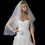Elegance by Carbonneau V-719 Bridal Wedding Double Layer Fingertip Length, Scattered Crystals Veil 719