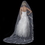 Elegance by Carbonneau V-882-1C-White Single Layer Floral Embroidery Cathedral Length White Veil with Satin Ribbon Edge 882