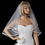Elegance by Carbonneau V-947 Bridal Wedding Double Layer Elbow Length Ribbon Edge Veil 947