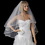 Elegance by Carbonneau V-948-RUM Bridal Wedding Double Layer Fingertip Length, Ribbon Edge Veil 948