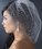 Elegance by Carbonneau V-Cage-502 Single Tier Fine Birdcage Face Veil Softly Scattered with Rhinestones 502
