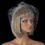 Elegance by Carbonneau V-Cage-707 Sparkling Single Layer Russian Birdcage Face Veil with Attached Rhinestone Comb 707