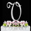 Elegance by Carbonneau V-Sparkle-Silver Sparkle ~ Swarovski Crystal Wedding Cake Topper ~ Silver Letter V