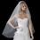 Elegance by Carbonneau VC-W Bridal Wedding Single Waltz Length Cut Edge Veil VC W