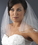 Elegance by Carbonneau Veil-510 Bridal Wedding Veil Shoulder Length Veil w/Rosette Appliques (20" x 22") Veil 510