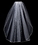 Elegance by Carbonneau Veil-R1E-White VR 1E White - Rattail Satin Corded Edge Veil, 1 Layer Elbow Length Veil (30" long) Box 749