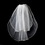 Elegance by Carbonneau Veil-RS-Diamond-White VR S Diamond White - Rattail Satin Corded Edge Veil, 2 Layers Shoulder Length Veil (20" x 25" long)