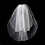 Elegance by Carbonneau Veil-RS-White VR S White - Rattail Satin Corded Edge Veil, 2 Layers Shoulder Length Veil (20" x 25" long) Box 752