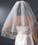 Elegance by Carbonneau VS-E-18 Bridal Wedding Double Layer Elbow Length 1/8" Satin Ribbon Edge Veil VS E 1/8