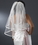 Elegance by Carbonneau VS-E-38 Bridal Wedding Double Layer Elbow Length 3/8" Satin Ribbon Edge Veil VS E 3/8