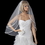 Elegance by Carbonneau VS-F-38 Bridal Wedding Double Layer 3/8" Satin Ribbon Edge Elbow Length Veil VS F 38