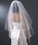 Elegance by Carbonneau VSF Double Layer Fingertip Length Bridal Veil with a Satin Ribbon Edge 30" and 36" VS F