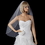 Elegance by Carbonneau VSW-1F Bridal Wedding Single Layer Swarovski Rhinestone Edge Fingertip Length Veil VSW 1F