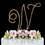 Elegance by Carbonneau W-Renaissance-Gold Renaissance ~ Swarovski Crystal Wedding Cake Topper ~ Gold Letter W